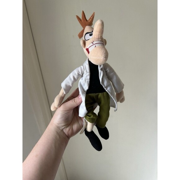 Phineas and Ferb Dr Doofenshmirtz Stuffed & Bean Bag 11" Plush - RARE! - Picture 1 of 6